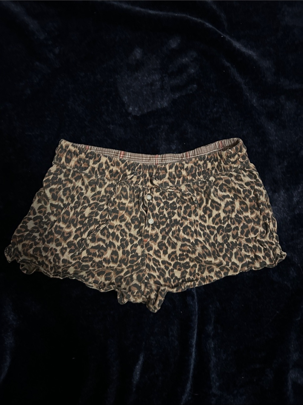 aerie Leopard-Print Women's Athletic Lounge Shorts - Brown/Tan